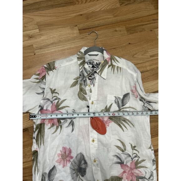 NWT Tommy Bahama Linen Long Sleeve Button Front Shirt Orchid Floral Mens Size L - Picture 7 of 10